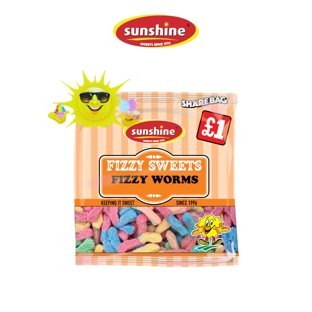Sunshine Fizzy Worms 120g