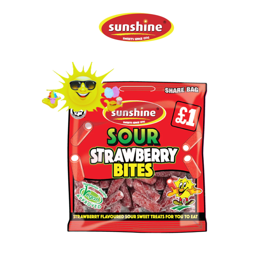 Sunshine Sour Strawberry Bites 120g