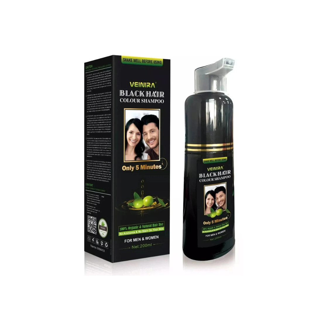 VEINIRA Black Hair Colour Shampoo 200ml