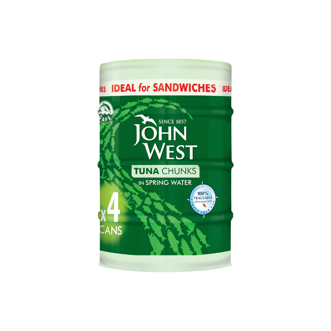 John West Tuna Chunks in Spring Water 4 x 132g