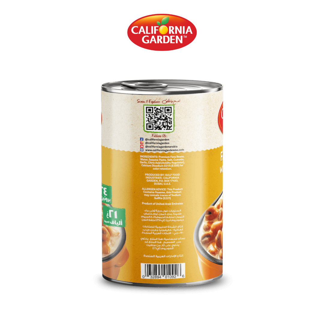 California Garden Fava Beans with Tahina 400g