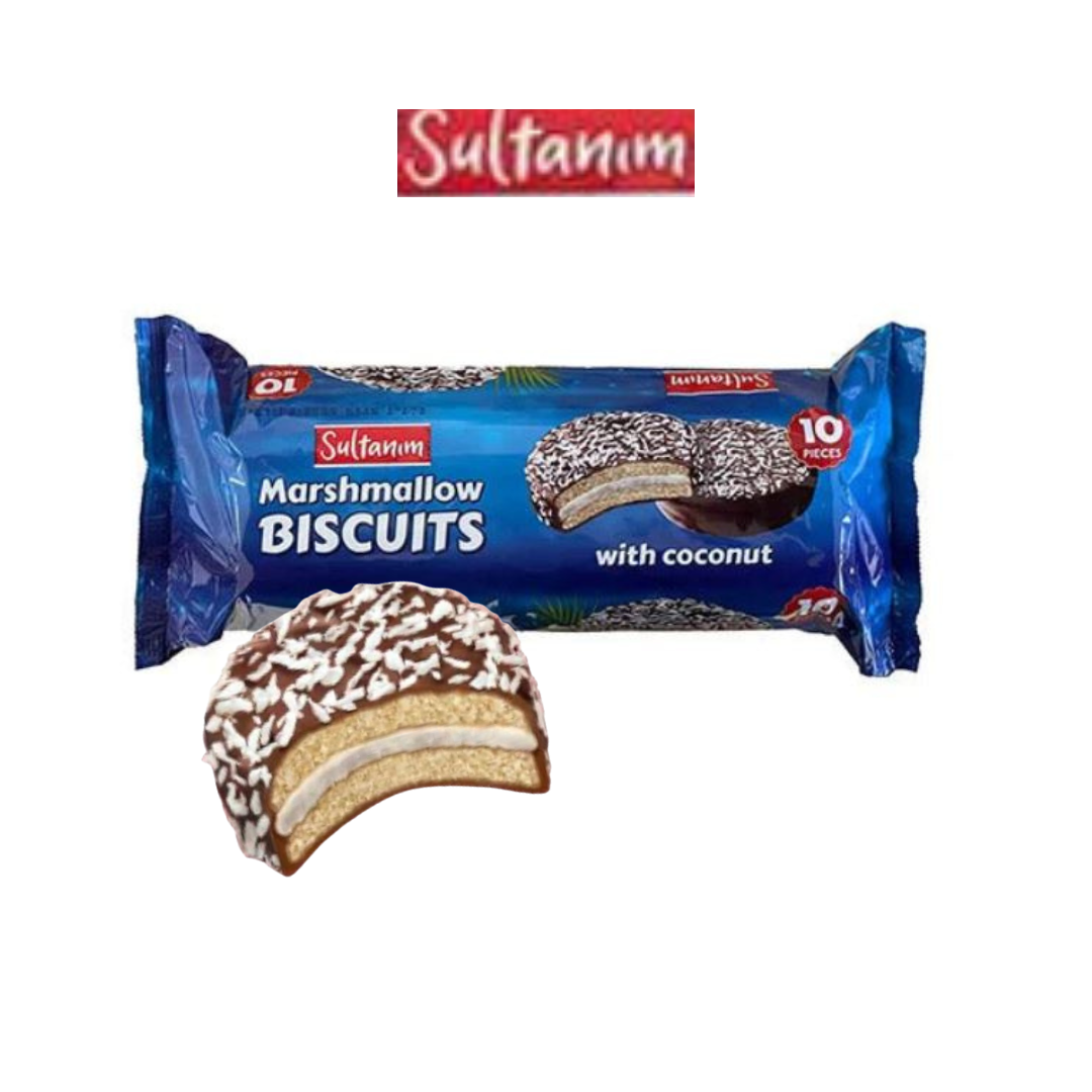 Sultanim Marshmallow & Coconut Biscuits with Chocolate – 220g