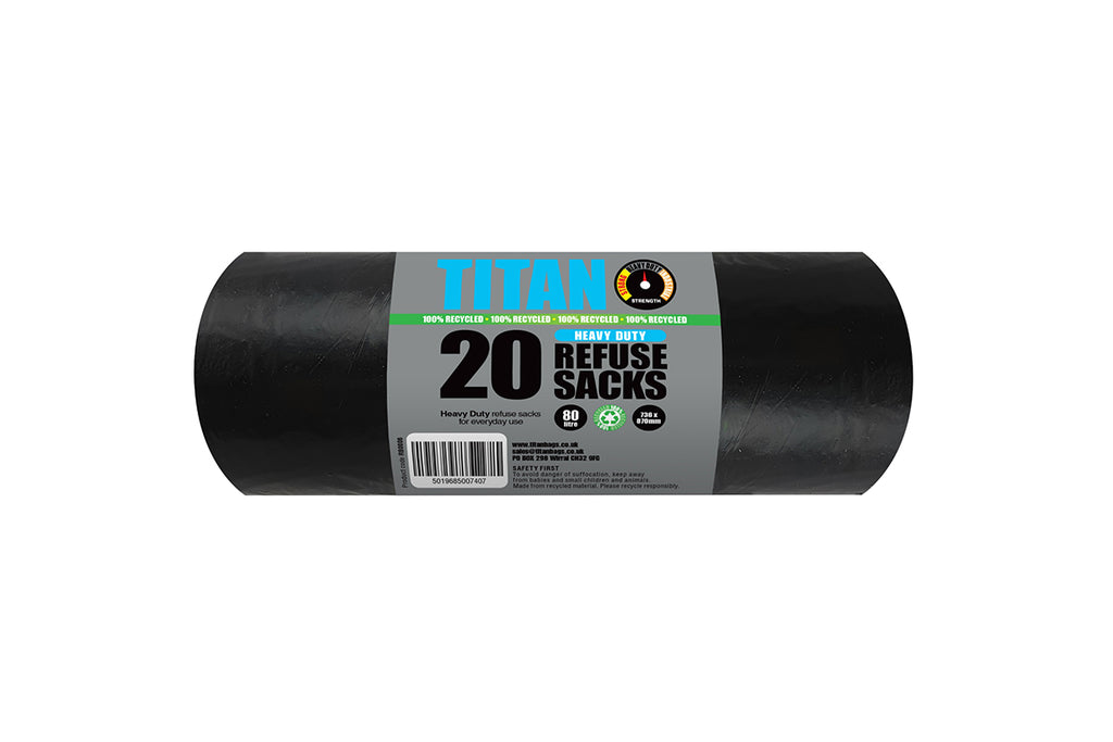 Refuse Sacks Heavy Duty x 20 pcs - 80L each