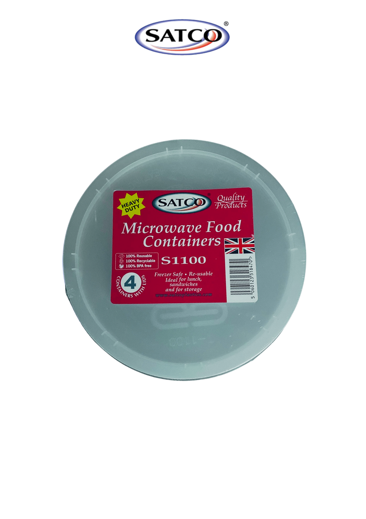 Satco Microwave Food Container – 4 Containers with Lids