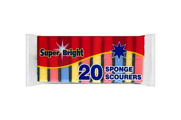 Super Bright Sponge Scourers x 20 – Watan Superstore